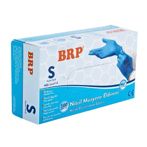 BRP MAVİ Çok Amaçlı Nitril Muayene Eldiveni (1 Koli - 20 Kutu)
