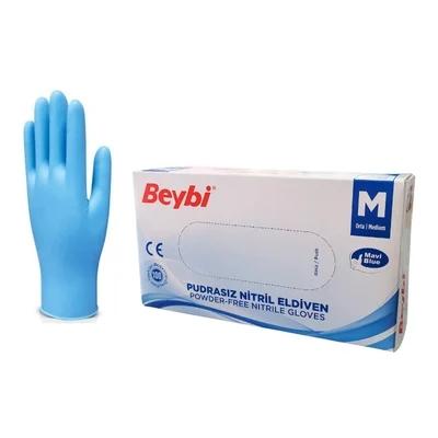 Beybi MAVİ Çok Amaçlı Nitril Muayene Eldiveni (1 Koli - 20 Kutu)