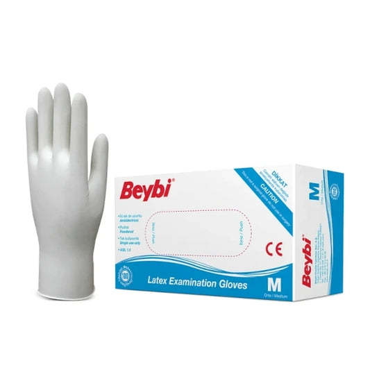 Beybi Lateks Pudralı Eldiven (1 Koli - 20 Adet)