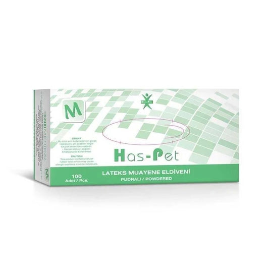 Haspet Lateks Pudralı Eldiven (1 Koli - 20 Adet)