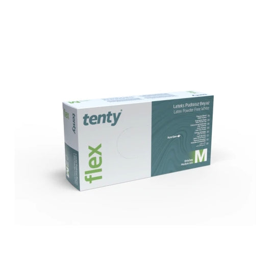 Tenty Lateks Pudrasız Eldiven (1 Koli - 20 Adet)